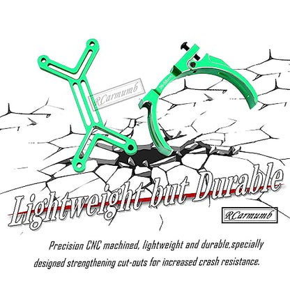 40mm Cooling Fan Upgrades Part for 1/5 ARRM A TRX4 RC Scale Car,Brushed Brushless 15000 RPM High Speed Cooling Fan Heatsink with 56-58mm Adjustable Mount for 1717 5687 56113 2028 Motor,Green - style: green(1.5w RPM)