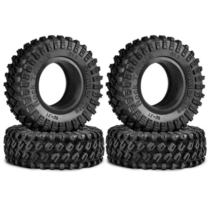 1.3" Crawler Tires for TRX4M 1/18 SCX24 1/24 RC Crawler Upgrade Part | RC Rubber Tires with Foam Insert,60x20mm - size: 1.3"