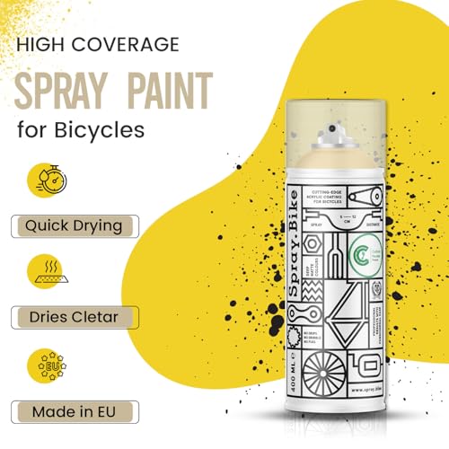 Spray.Bike Spray Paint - Chalk Farm (Off-White) | Designed Mainly for Bicycles | Multi-Use Acrylic Spray Paint for Metal, Plastic | High Coverage Bike Paint, 400ml - color: Chalk Farm