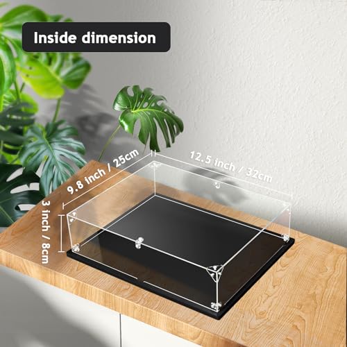 Clear Acrylic Display Case for Bible, Book Display Case, Stamp or Coin Collection Display Case Self Assemble Display Case Collectibles Acrylic Display Box(32x25x8cm, 12.6x9.8x3.1inch) - size: 12.6x9.8x3.1inch, 32x25x8cm