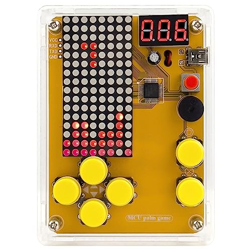 DIY Soldering Project Game Kit Retro Classic Electronic Soldering Kit with 5 Retro Classic Games and Acrylic Case