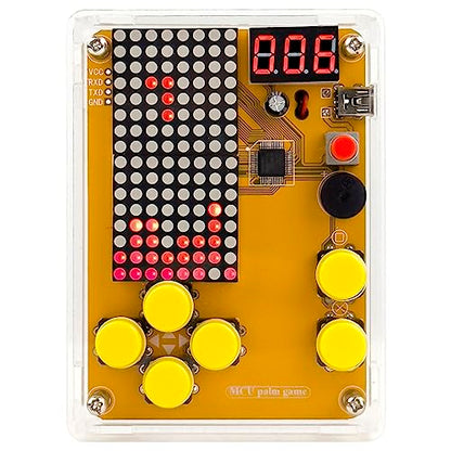 DIY Soldering Project Game Kit Retro Classic Electronic Soldering Kit with 5 Retro Classic Games and Acrylic Case