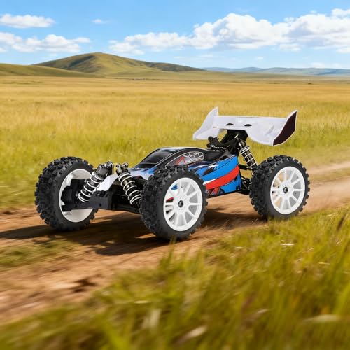 1/8 RC Car Tires and Wheels, daitoku 17mm Hex RC Buggy Tires for 1/8 Arrma Typhon 3S 6S HSP Kyosho MP10 (White)