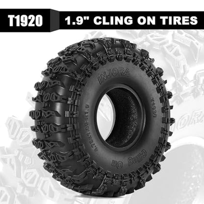 INJORA S5 1.9" Cling On Tires 120 * 42mm for 1/10 RC Crawler Upgrade(T1920)