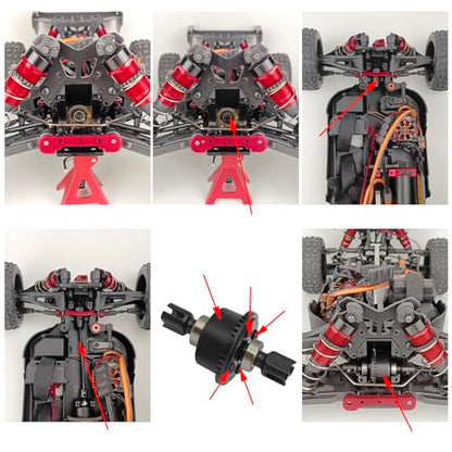 Carbon Steel Diff Gear 43T 10T Gearbox Differential Gears for Arrma | 1/8 Kraton/Notorious/Outcast/Talion 6S BLX /Typhon6S TLR 1/7 Fireteam/Mojave 6S BLX 4WD