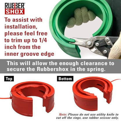 RubberShox CSB Super, Size F, Coil Spring Buffer/Spacer | 70A hardness, universal fitment - color: CSB Super, size: F