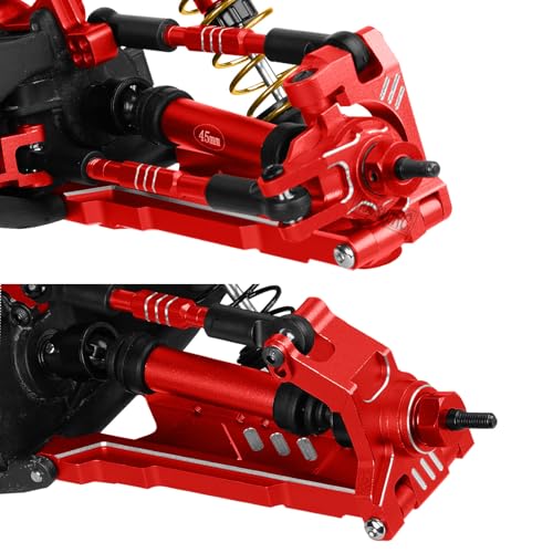 RC Upgrades Part for Stampede Slash Rustler JatO 4X4 VXL/BL-2s,RC #45 Steel CVD Drive Shafts,Harden Front Rear Driveshaft Axles Hops up(4PCS),Replace #9051#9052 Red - color: Red(4pcs)