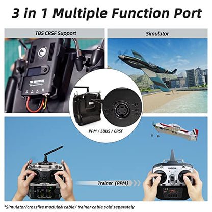 Radiolink AT9S Pro 10/12 Channels Radio Transmitter and Receiver R9DS, Long Range for Airplane/Jet/FPV Racing Drone/Quad/RC Truck Car/Boat and More (Mode 2 Left Hand) - color: At9s Pro-gray