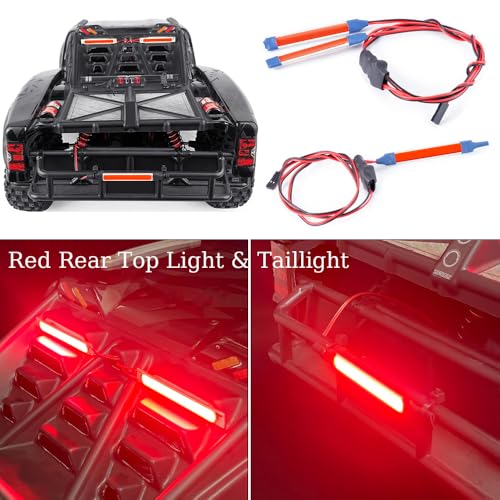 MORLORDY 1/7 RC Car LED Light Kit - Headlight Taillights Rear Top Light Lamp Set for ARR-ma 1/7 Mojave 6S EXB BLX RC Desert Truck