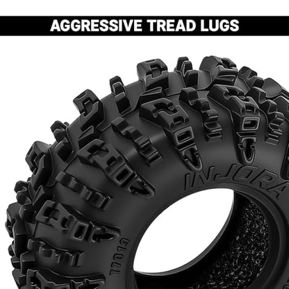 INJORA 0.7" Swamp Claw Tires 36 * 14mm for Axial SCX30 Upgrade, T7019