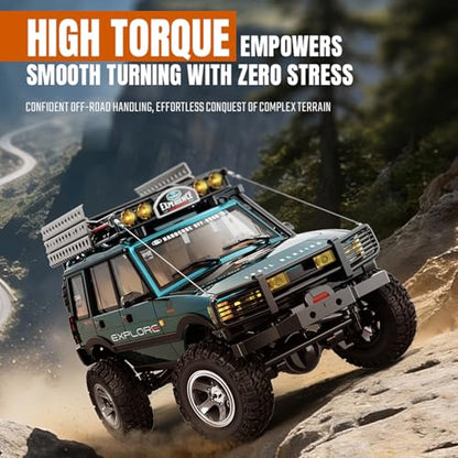 1/18 Scale RC Crawler, 2.4GHz Full Proportional Remote Control Off Road Car, 4WD RC Rock Truck Simulation Off Road Climbing Vehicle Dual Speed Model Car for Adults (Green) - color: Green