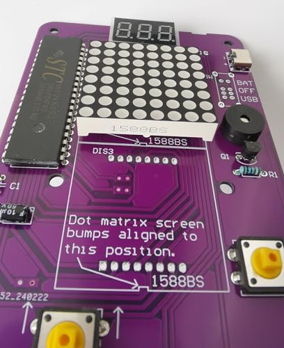 Soldering Practice Kit，DIY Electronics Projects for Starter，DIY Practical Electronic Project Learning Circuit Solder Board， STEM Practice Science Project - color: Blue Button (Purple Pcb)