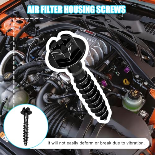 Zpana 5PCS Car Air Box Screws, Carbon Steel Vehicle Air Filter Housing Fastener Bolt, Automotive Filter Cleaner Cover Retainer Screws Replacement, Compatible with Pacifica Patriot Journey