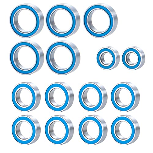 15PCS Rubber Sealed Bearings Kit for LaTrax 1/18 4WD Rally Teton | SST and Prerunner RC Car Upgrade Parts