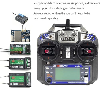 DTXMX Flysky FS-i6 RC Transmitter and Receiver FS-iA6 6CH for RC Fixed Wing | 6 Channels 2.4GHz AFHDS2A Radio Control System for RC Fixed Wing Glider Quadcopter (Model_2)