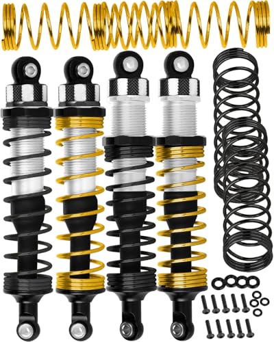RC Shock Absorber Upgrades Part for 1/10 Jato 4X4 Brushless,Jato 4X4 VXL,Alloy Aluminium Shocks Front Rear,Replace #7462,Black - color: Black(4pcs)