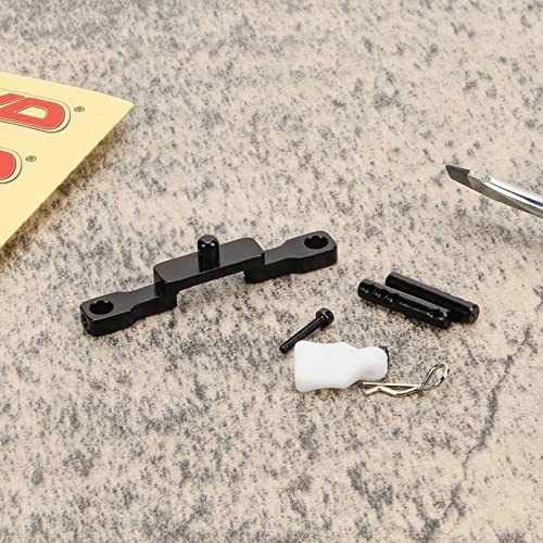 RCAWD SCX24 Front Body Post for Axial Upgrades, Body Mount Aluminum Parts for AXI00002 Black - color: Black