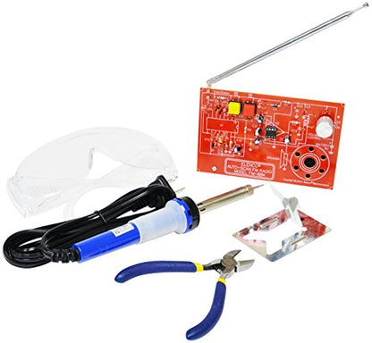 WEmake FM Radio DIY Soldering Kit with Tools | Soldering Iron | Side Cutters | Safety Glasses | Solder | Great Stem Project