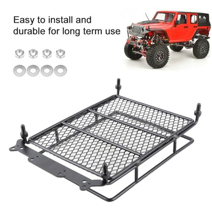RC Roof Rack, RC Roof Rack Luggage, Luggage Tray Roof Rack for RC Crawler Off Road Adventures (Medium: Approx. 17.6x16.2x10cm / 6.93x6.38x3.94in) - size: Medium: Approx. 17.6x16.2x10cm / 6.93x6.38x3.94in