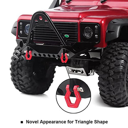 INJORA Metal Front Bumper with LED Light for 1:10 RC TRX-4 SCX10（Black）