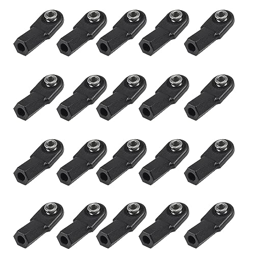 AMK SCX10 M4 RC Link Rod Ends 4mm Tie Rods Joints with 7mm Pivot Ball 1/8 1/10 Crawler Universal Building Kit for TRX6 D90 TF2 CC01 Gen7 Gen8 TRX4 Upgrades (20Pcs Bent) - color: 20pcs Bent