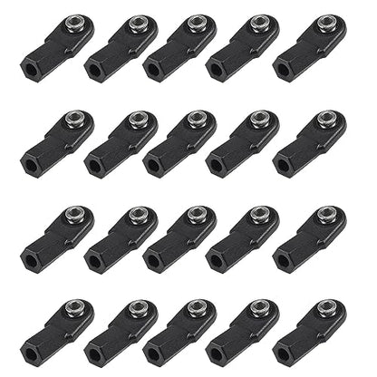 AMK SCX10 M4 RC Link Rod Ends 4mm Tie Rods Joints with 7mm Pivot Ball 1/8 1/10 Crawler Universal Building Kit for TRX6 D90 TF2 CC01 Gen7 Gen8 TRX4 Upgrades (20Pcs Bent) - color: 20pcs Bent