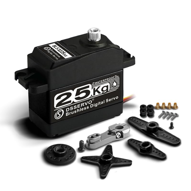 25kg/0.05s Brushless RC Servo Fast Steering Motor Digital Full Metal Gear Waterproof - size: 25KG (270°)