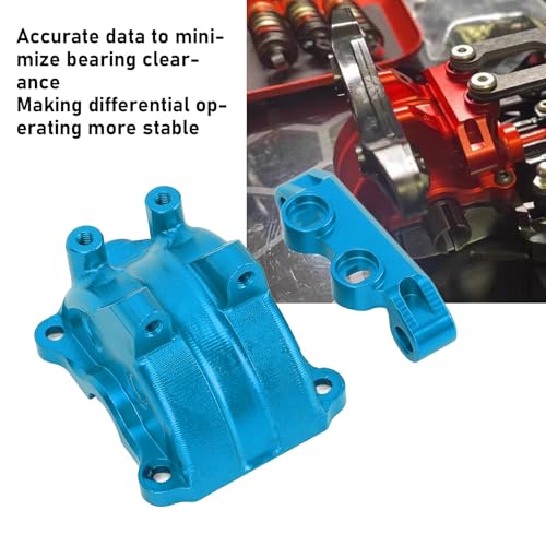 7075 Aluminum Alloy Differential Housing Case Compatible with -02-02T RC Car Upper Arm Mount Blue Metal Cover for /10 Scale Chassis Upgrade - color: Blue