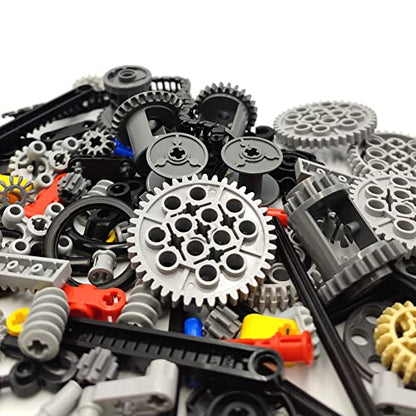 116 pcs Technical Gears Axle Pin Connectors - Wheels Connectors Rack Gear Car Building Brick Accessories Pieces Sets Compatible with Mindstorms Building Bricks Block Technical Toys (116 TECH PARTS) - style: 116 TECHNIC PARTS