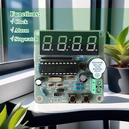 ISolderStore Soldering Practice Kit 4-bit Clock Kit Electronics Kit DIY Kit Soldering Project Soldering Practice Kits Soldering Projects