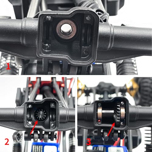 LSG 24T/12T Steel Gear Helical Diff Front Rear Axle Gear Set Ring Gear Pinion Gear for 1/18 Tra-xxas TRX4-M RC Crawler Upgrades Accessories