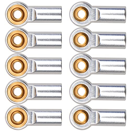 12Pack Vgoohobby Aluminum M3 Tie Rod End Link Rod Ball Head Joint CW Holder 20mm Compatible with Tamiya Axial Redcat HPI Traxxas HSP 1/10 RC Truck Crawler Car (Silver) - color: Silver