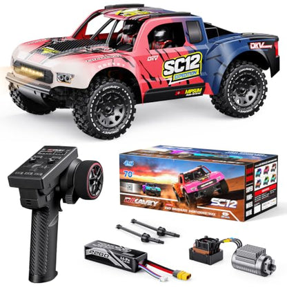 1/12 Brushless Remote Control Car, Rc Short-Course Truck, Rc Drift Car | 42MPH (70+Km/H）4WD,with 3s 2200 Mah Battery, Suitable for Adults-Amateur-Level-pink - color: Pink