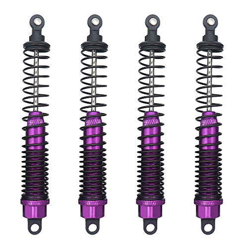 Shock Absorber Damper 130mm Oil Adjustable Alloy Aluminum for RC Car 1/10 Crawler Truck Upgraded Hop-Up Parts HPI HSP Traxxas Losi Axial Tamiya Redcat Himoto Losi(Purple) - color: Purple
