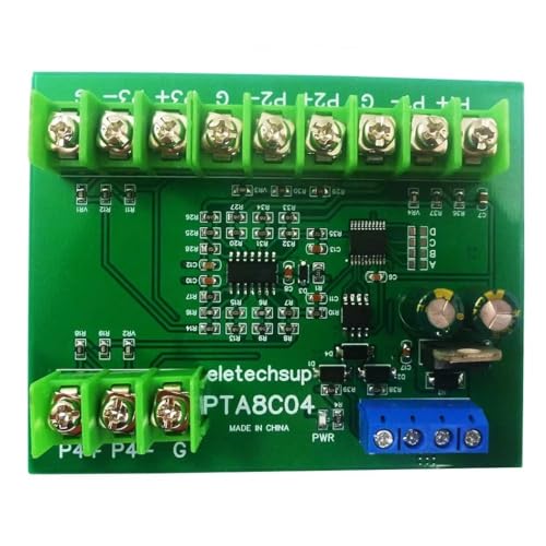PTA8C04 4-Channel PT100 RTD Temperature Sensor Module, DC 12V/24V, Modbus RTU RS485 Data Collector, -40 to 500 Degrees Celsius for Industrial Monitoring (B 24V Only Board) - color: B 24V Only Board