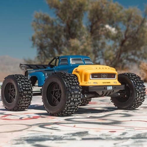 ARRMA RC Truck 1/8 Notorious 4X4 6S BLX BRUSHLESS V6 Stunt Truck RTR (Battery and Charger Not Included), (Blue), ARA8611V6T2 - color: Blue