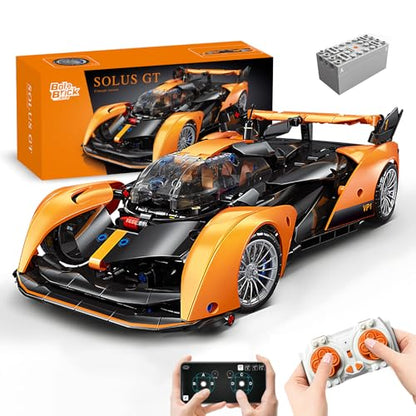 Remote Control Building Car, 1:14 SOLUS GT Construction Car Building Set | with Motors and Rechargeable Battery, Compatible with Technic Car, Collectible Gifts for 10-16 Year Olds and Adults (817pcs)