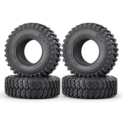 4PCS Rubber 1.9" Rocks Tires with Foam Insert for Axial SCX10,TRX4,SCX10-II,SCX10-III D90 D110 Redcat Gen7 Gen8 1/10 RC Crawler Car