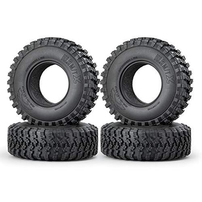 4PCS Rubber 1.9" Rocks Tires with Foam Insert for Axial SCX10,TRX4,SCX10-II,SCX10-III D90 D110 Redcat Gen7 Gen8 1/10 RC Crawler Car