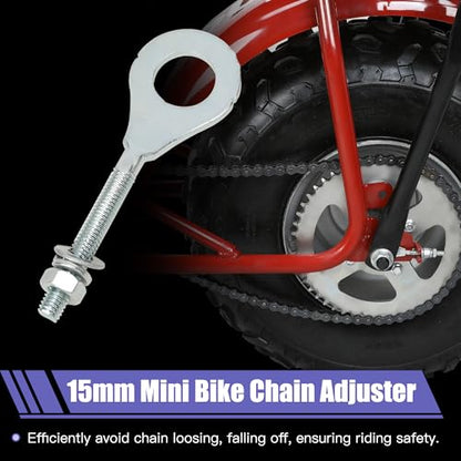 CT200U 196cc 14mm 325mm Mini Bike Rear Axle Kit + 225mm Front Axle | 14mm Rear and Front Axle Kit Compatible with Coleman CT200U Minibike 196CC 200CC 6.5HP Engine Parts 15mm Chain Adjuster - color: black