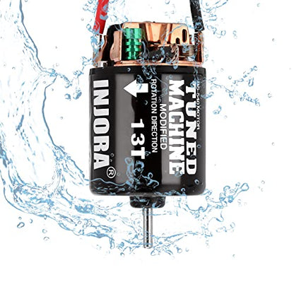 INJORA 540 Brushed Motor 35T Waterproof Motor for 1/10 RC Cralwer（13T） - size: 13T
