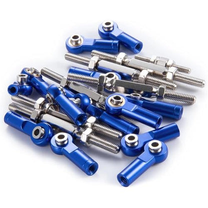 RC Car Rod Linkage Compatible with Slash 2wd for Stampede for Hoss for Rustler 1/10 RC Car Metal Turnbuckles Camber Linkage Steering Link Rod Ends Adjustable