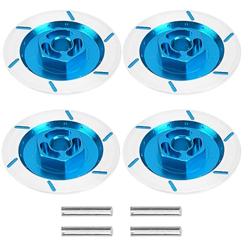 4Pack Vgoohobby Aluminum Alloy RC 12mm Hex Hub Wheel Rim Brake Disc Compatible with HSP HPI Traxxas Tamiya 1/10 On-Road Racing Model Car (Blue) - color: Blue