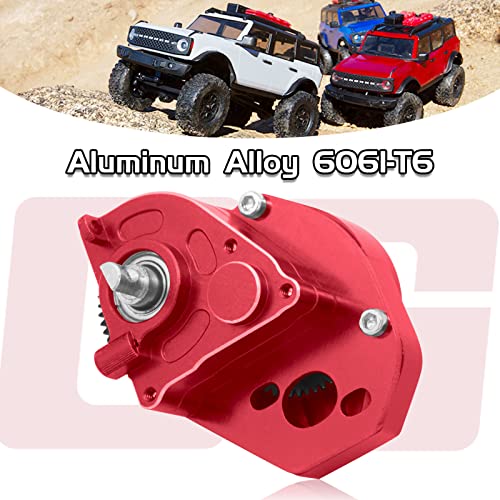 OGRC Aluminum SCX24 Transmission Complete Gearbox Upgrade Parts | SCX24 Asembled Transmission Case with Steel Gears for Axial 1/24 RC Crawler