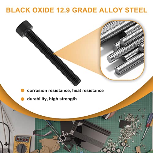 660Pcs M2 Screws Set Black, M2 x 4/6/8/10/12/16/20/25/30mm Hex Socket Head Cap Screws Nuts Washers Assortment Kit, 12.9 Grade Alloy Steel Assorted Screws, Fully Machine Threaded, Allen Socket Drive - size: M2 Socket black