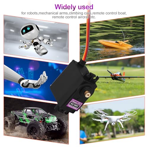 Deegoo-FPV MG996R 55g Metal Gear Digital Servos, 4-Pack | High-torque 55g digital servos with metal gears for RC cars, boats, aircraft, robots and steering mechanisms. - style: MG996R-4pack