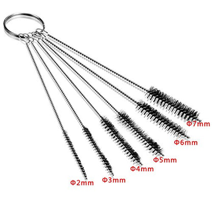 Frienda 32 Piece Carburetor Cleaning Kit Carburetor Cleaner Tool Brushes Including 12 Nylon Tube Brush and 20 Cleaning Needles for Welder Carb Chainsaw Spray Guns Torch Tips Firing Hole Stove Burner