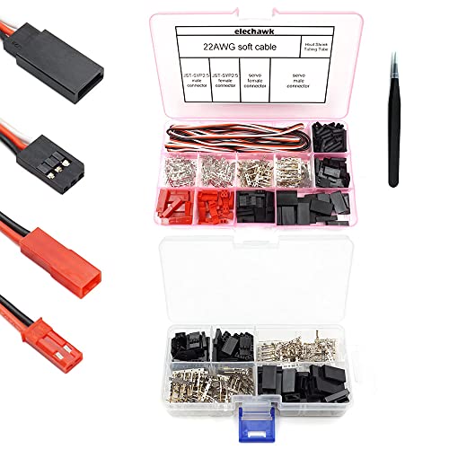 Servo Plug Male Female Connector Crimp Pin Cable Kit Compatible JST SYP Futaba for Hitec Spektrum RC