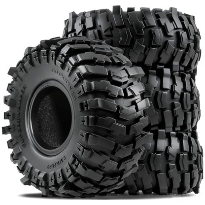 STMU 2.2 Crawler Tires 135mm/5.30inch With Foam Inserts 4PCS For 2.2 Beadlock Wheel Rims Traxxas TRX4 Axial SCX10 II AX10 Wraith D90