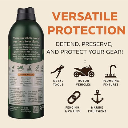 Gear Hugger Rust Protection Spray, Plant-Based, No PTFE (11oz, 2-Pack) - size: 11 oz, Pack of 2
